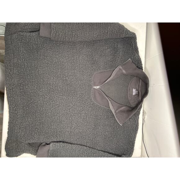 Aerie Dark Gray Sherpa style women’s size extra large quarter zip pullover. - Picture 6 of 6